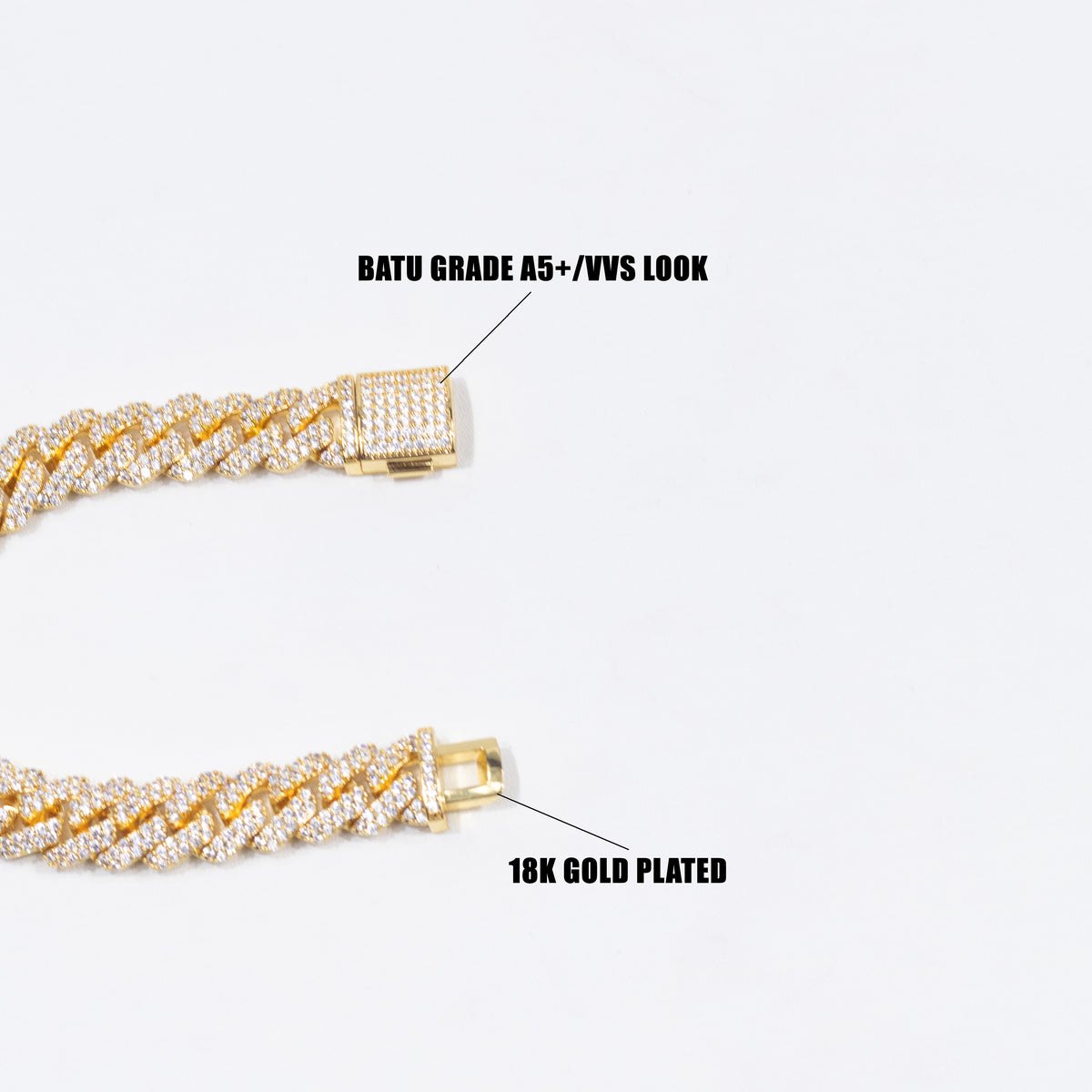 Cuban Prong Bracelet - Gold