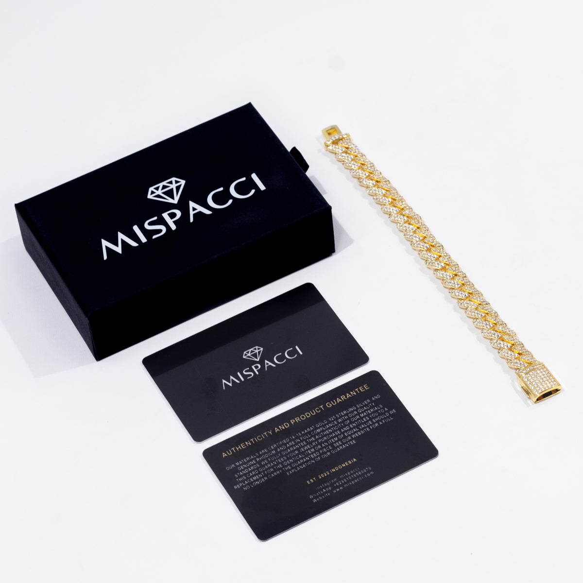 Cuban Prong Bracelet - Gold
