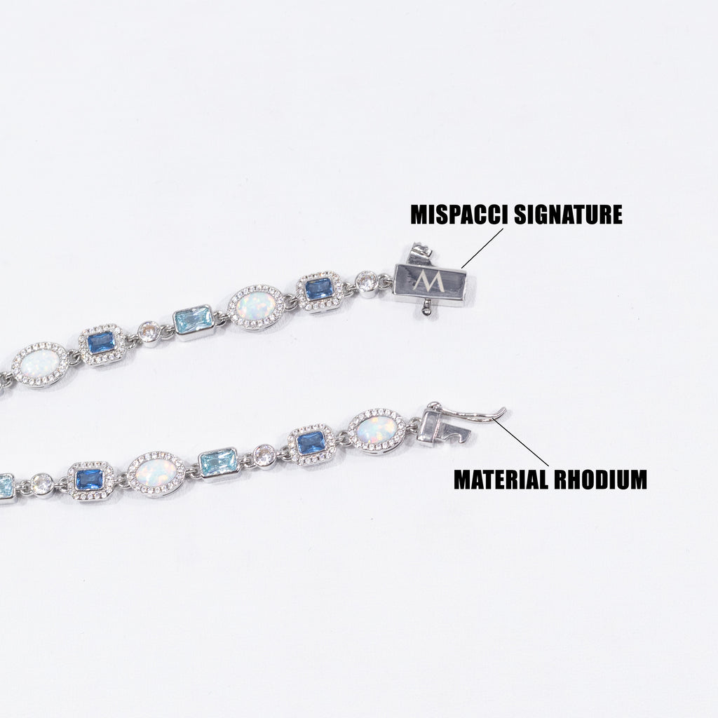 Blue and Opal Gemstone Bracelet