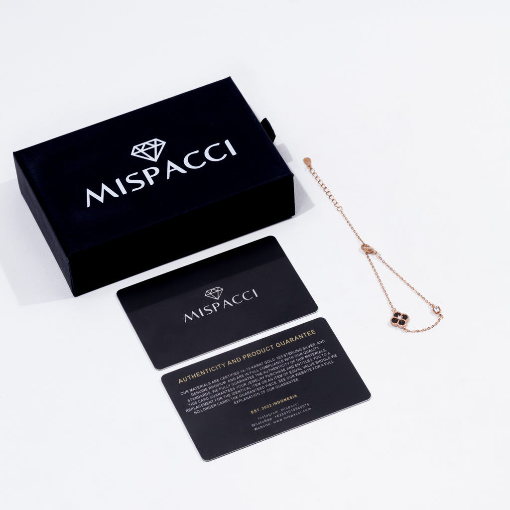 Black Clover Bracelet - Rose Gold