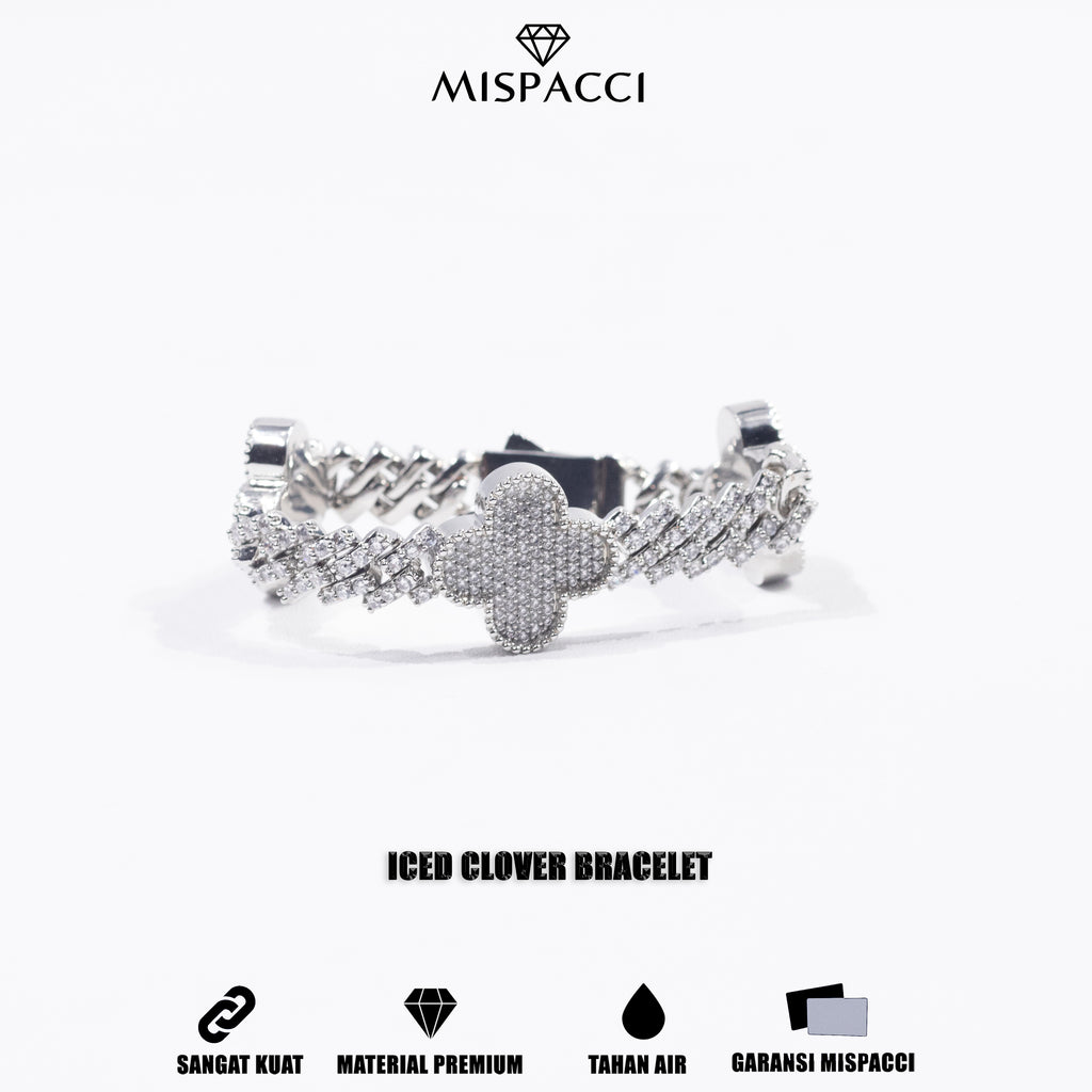 Clover Iced Out Bracelet