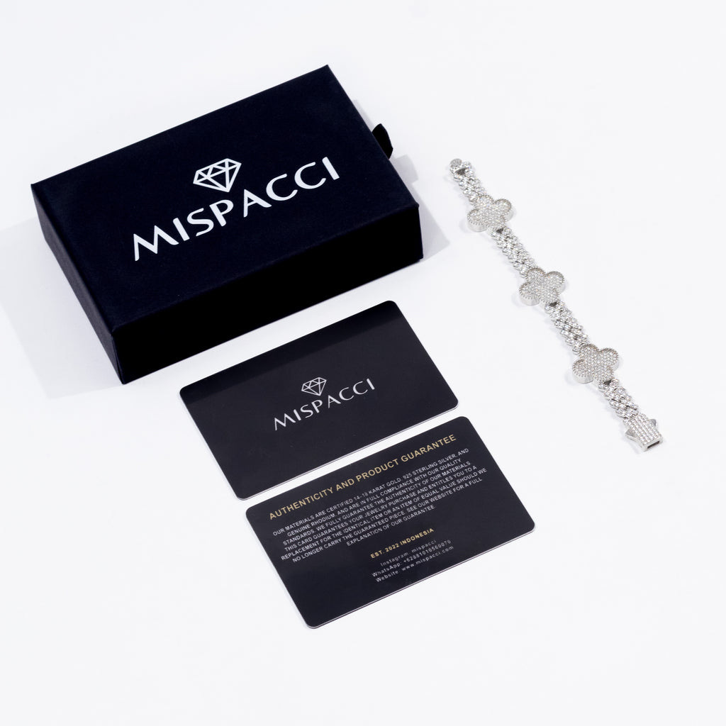 Clover Iced Out Bracelet