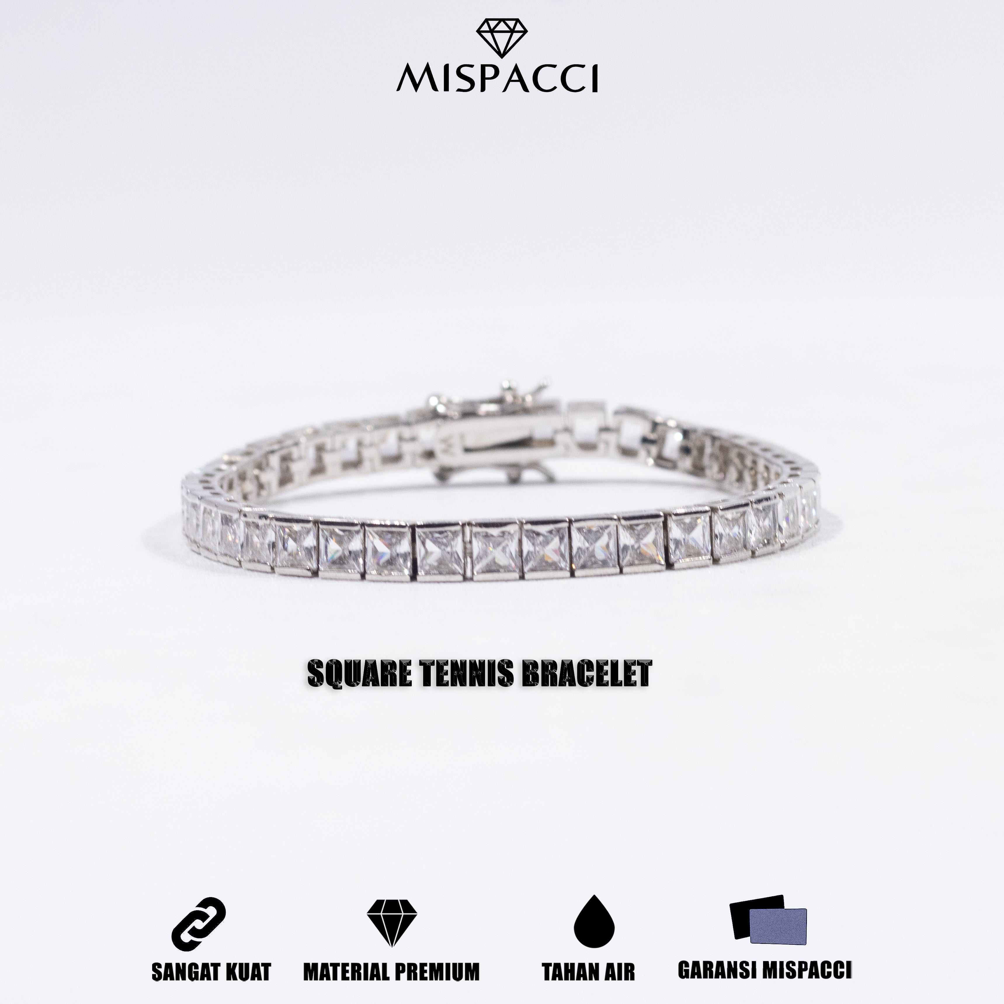 Square Tennis Bracelet