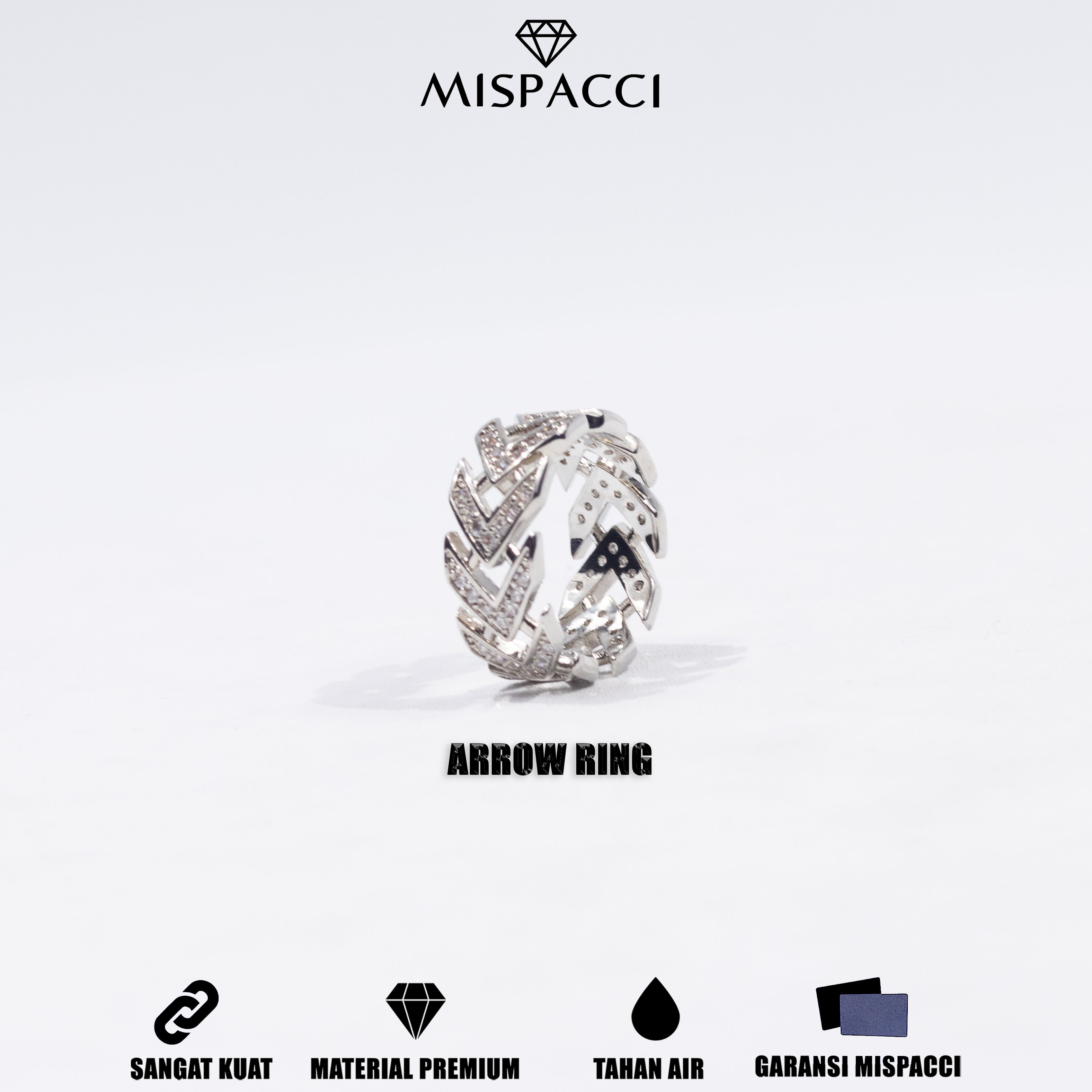 Arrow Iced Out Ring