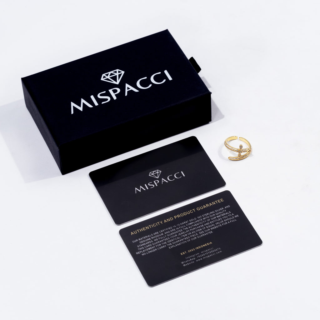 Sword Ring Iced Out - Gold