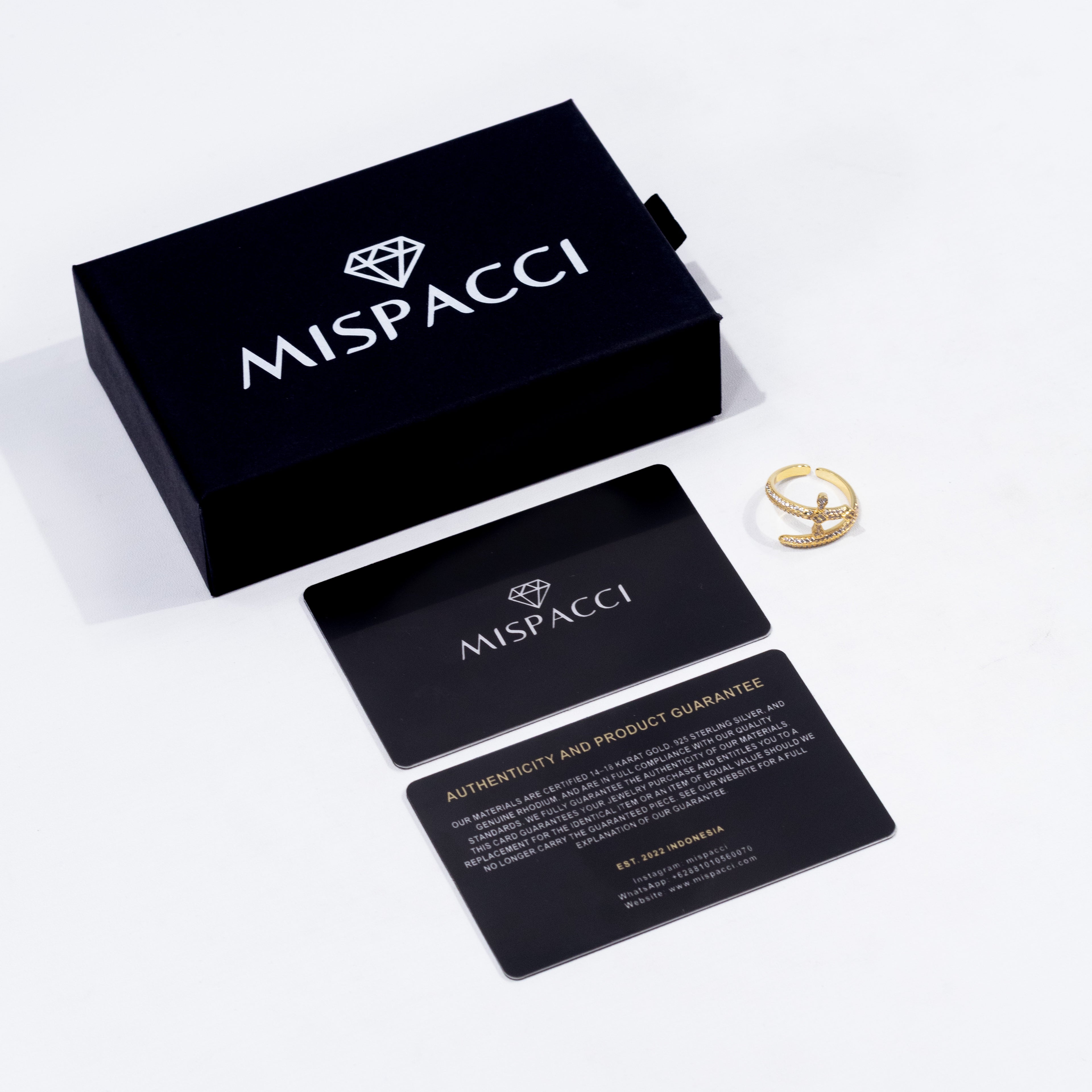 Sword Ring Iced Out - Gold