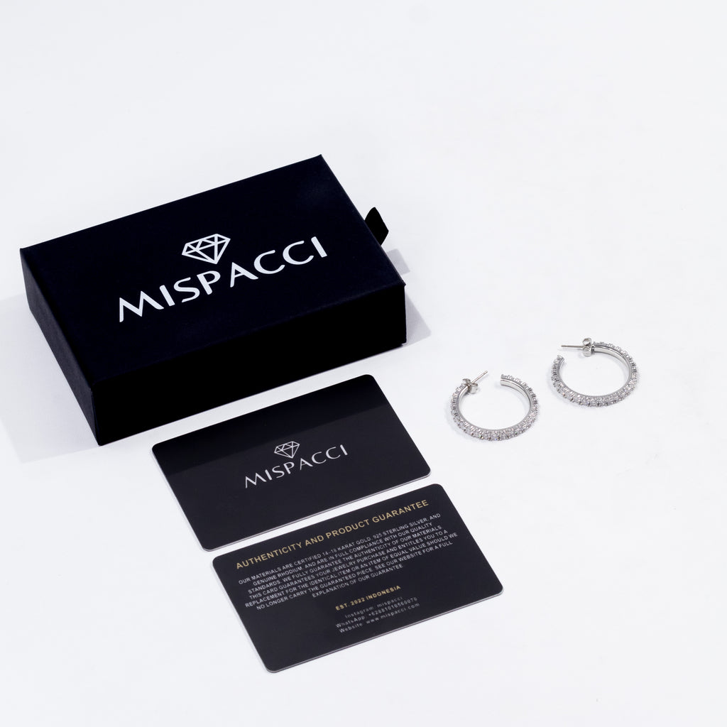 Tennis Chain Hoop Earrings