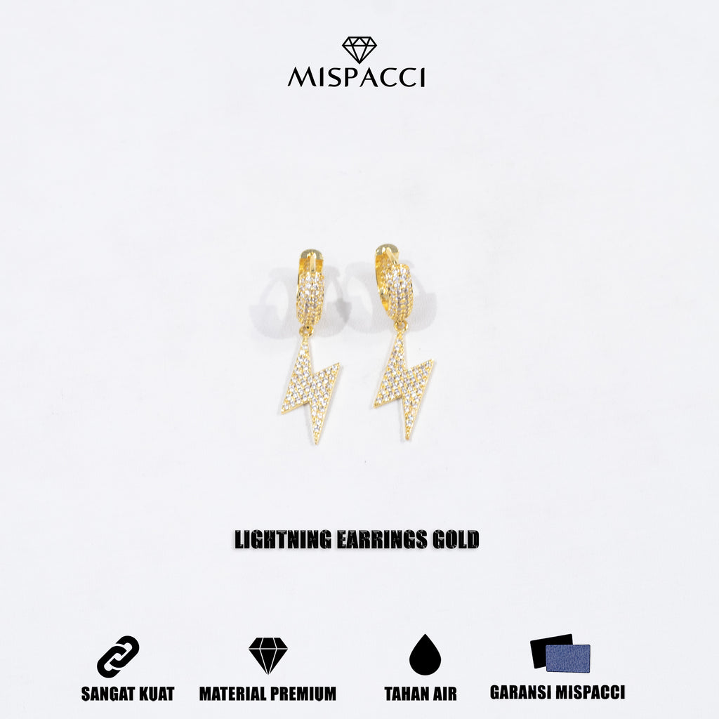 Lightning Earrings - Gold