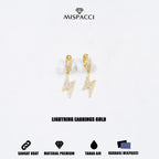 Lightning Earrings - Gold