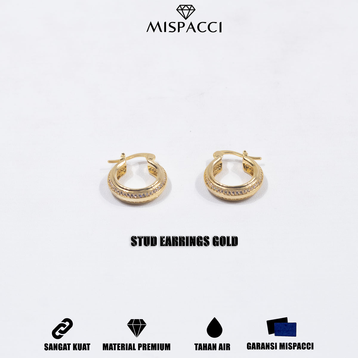 Stud Earrings - Gold