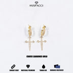 Cross Earrings - Gold