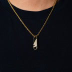 Iced Pin Pendant - Gold