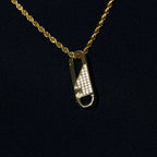 Iced Pin Pendant - Gold