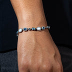 Blue and Opal Gemstone Bracelet