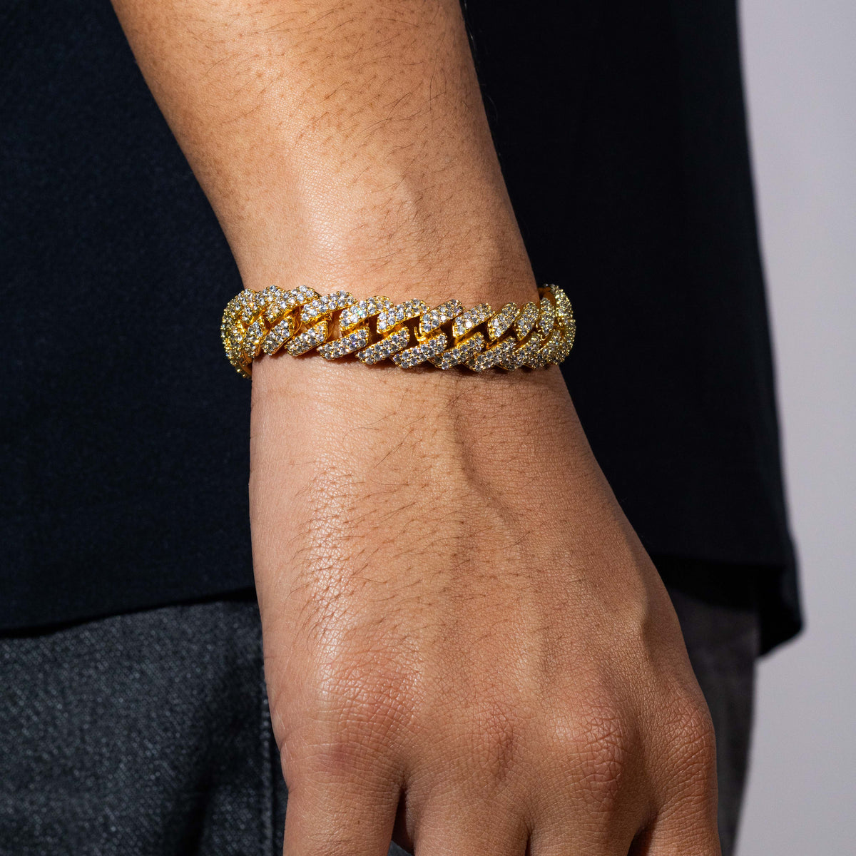 Cuban Prong Bracelet - Gold