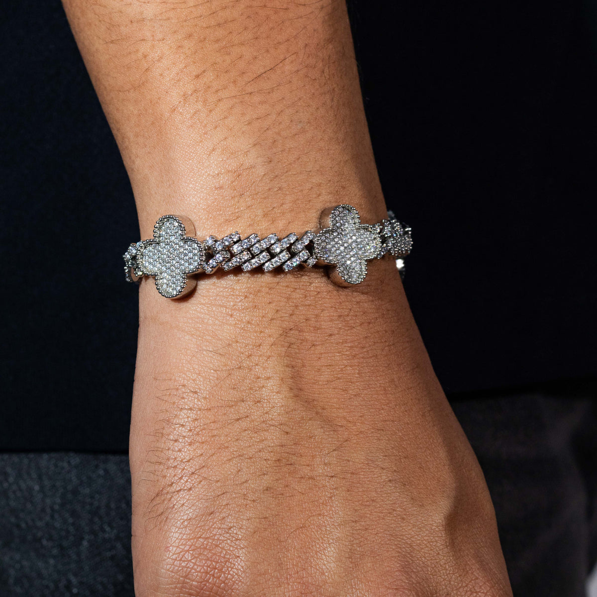 Clover Iced Out Bracelet