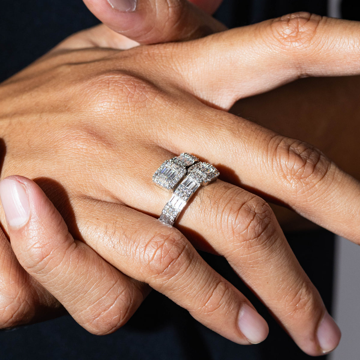Clustered Baguette Ring