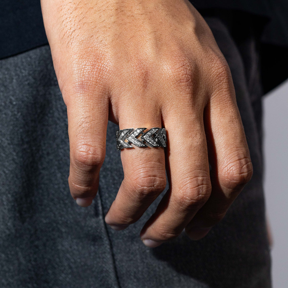 Arrow Iced Out Ring