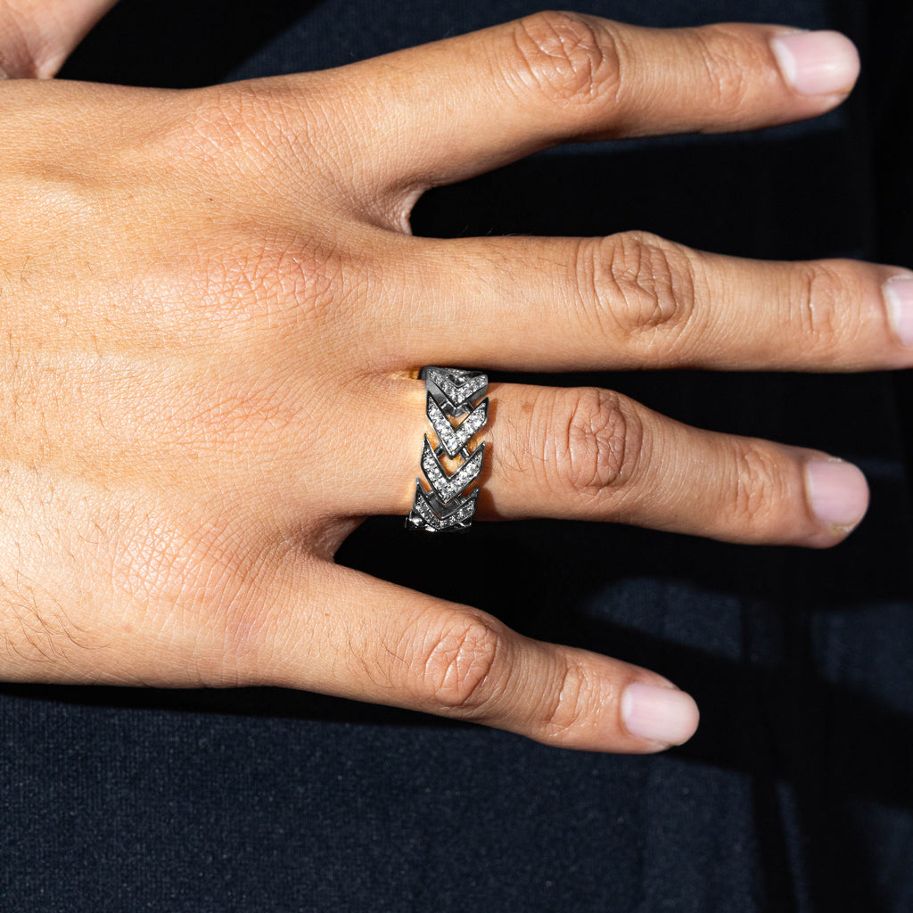 Arrow Iced Out Ring