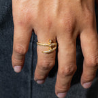 Sword Ring Iced Out - Gold