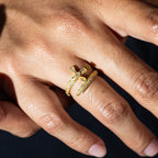 Sword Ring Iced Out - Gold