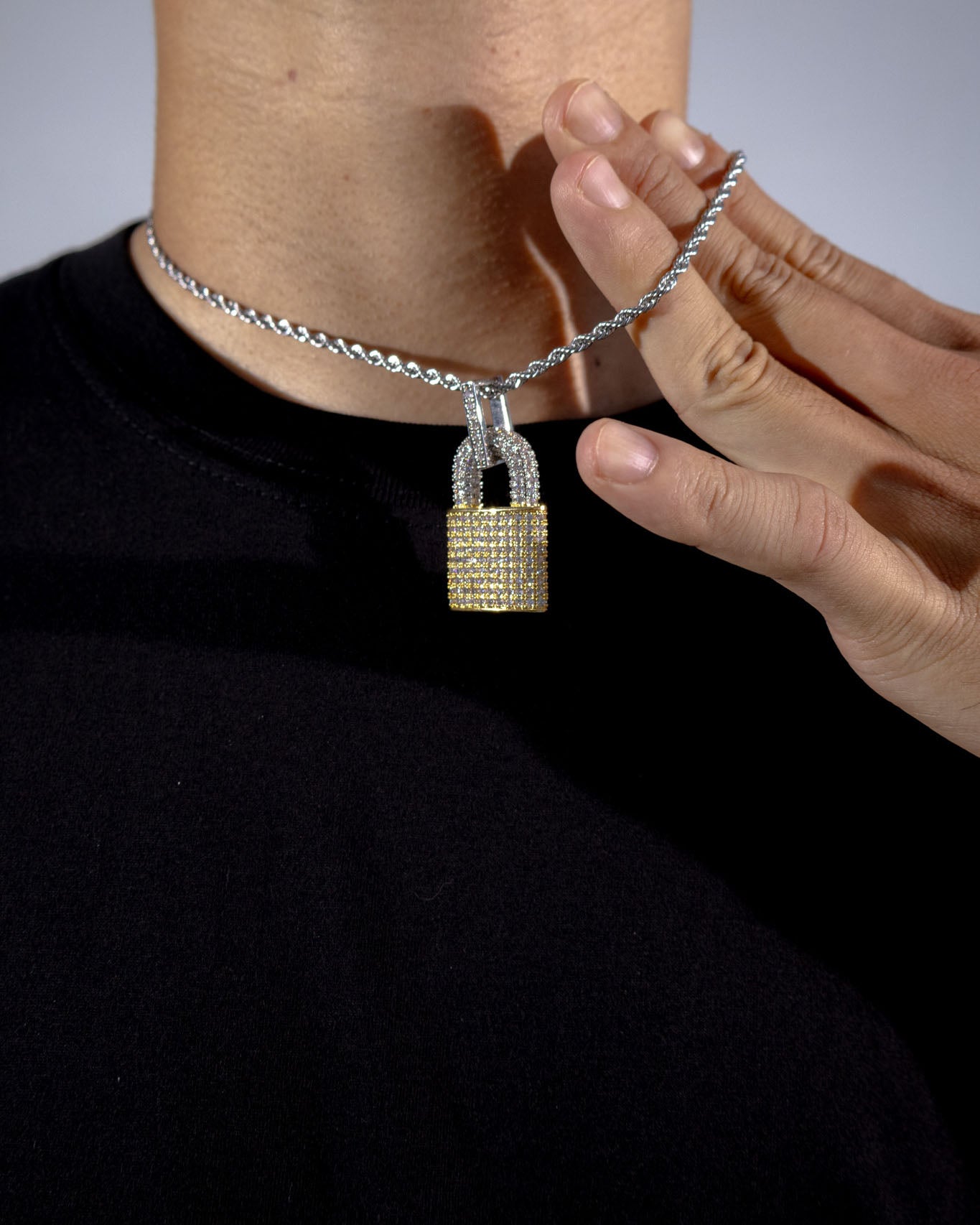 Iced Lock Pendant