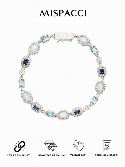 BLUE AND OPAL GEMSTONE BRACELET