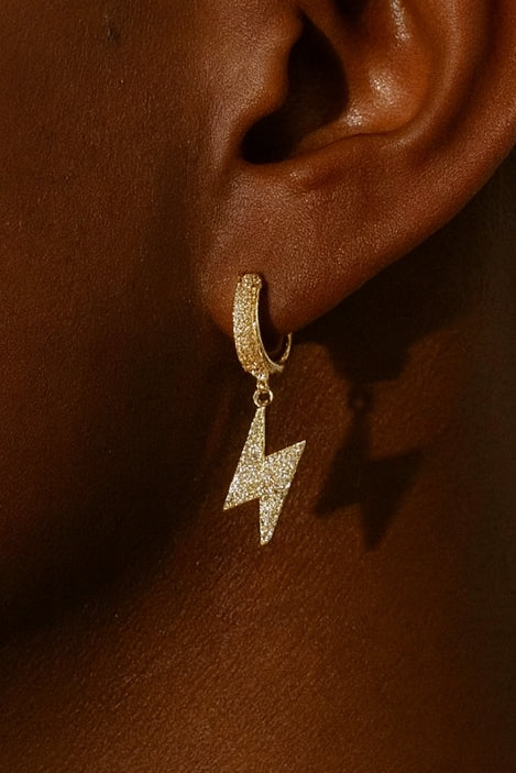 Lightning Earrings - Gold