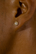 Iced Ball Earrings - Gold