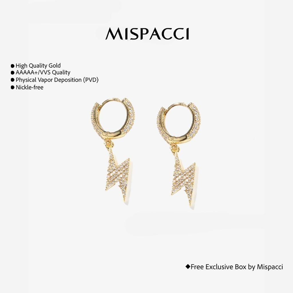 Lightning Earrings - Gold