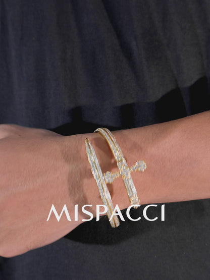 Sword Bangle Bracelet - Gold