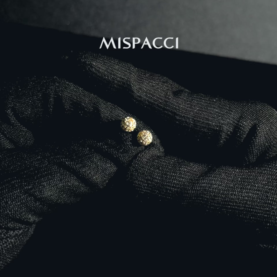 Iced Ball Earrings - Gold