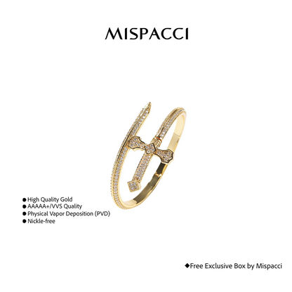 Sword Bangle Bracelet - Gold