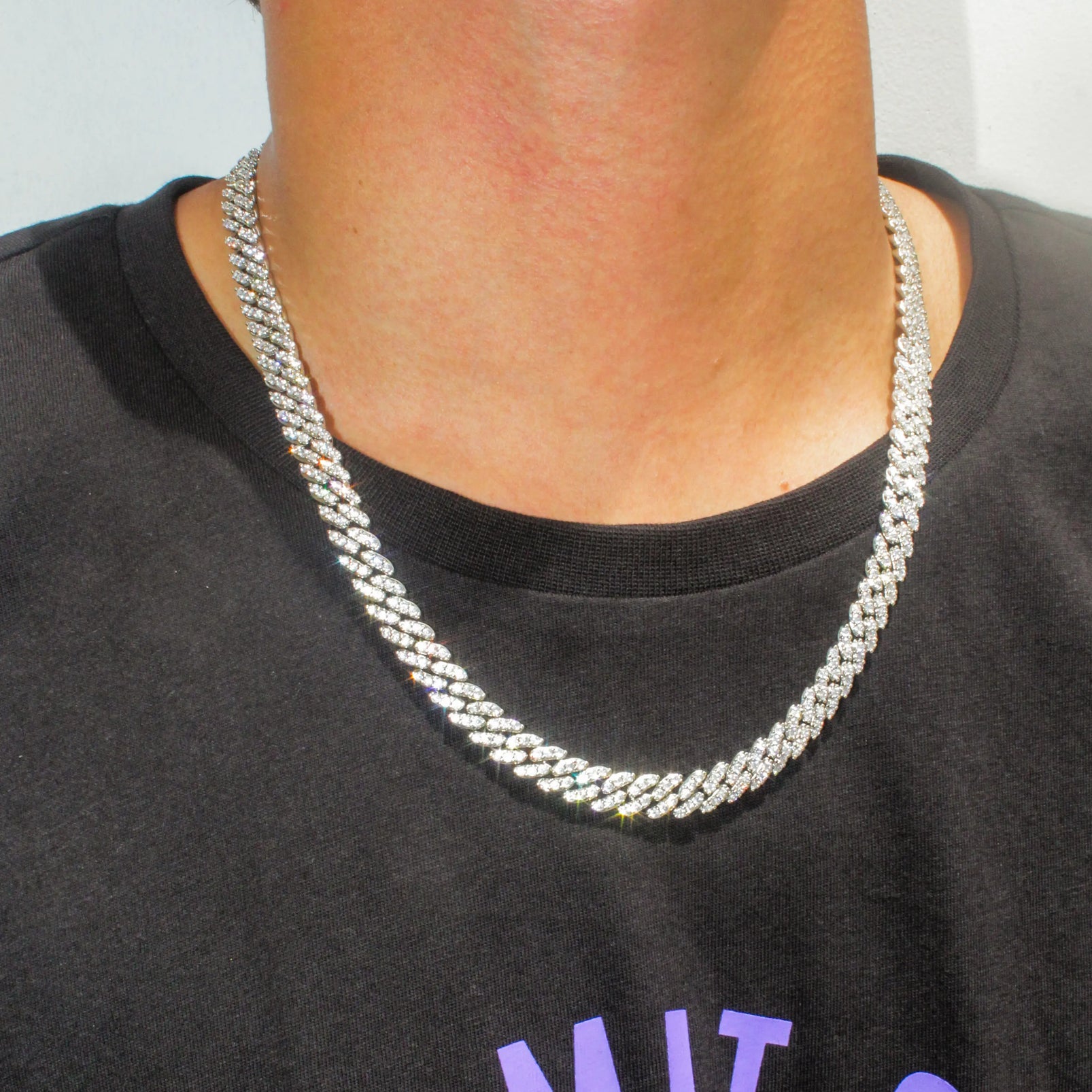 mini cuban - white gold