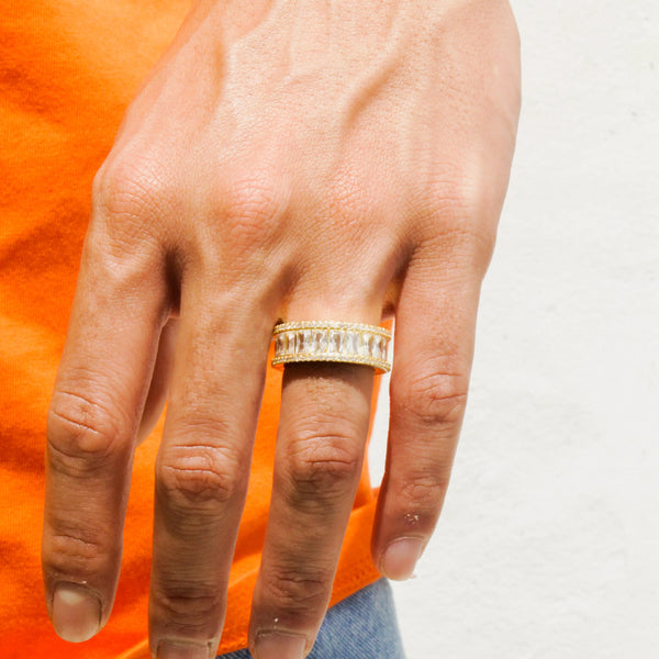 Round Baguette Ring - Gold