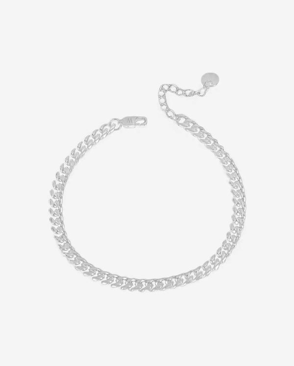Clean Cuban White Gold - Anklet